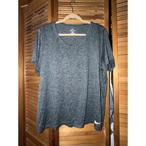 Nike Dri-Fit Heathered Blue T-Shirt, Women's 2X